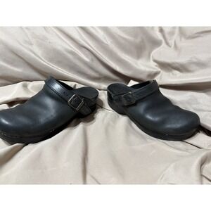 Dansko Mules Black Oiled Leather Size 37 Work‎ Nurses Stylists Comfort